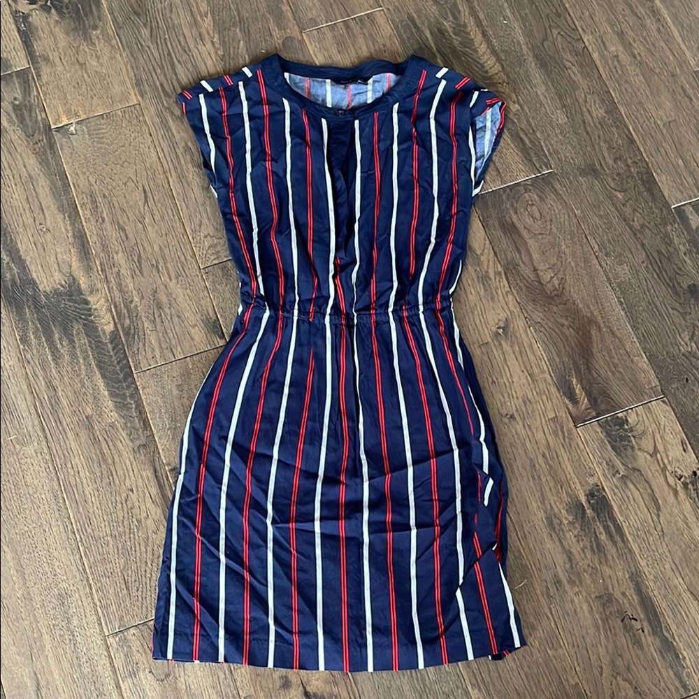 Tommy Hilfiger Navy Dress with Red and White Stripes